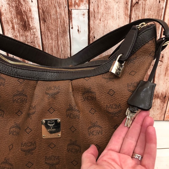 MCM München lovely chocolate Visetos hobo shopper - Picture 2 of 8